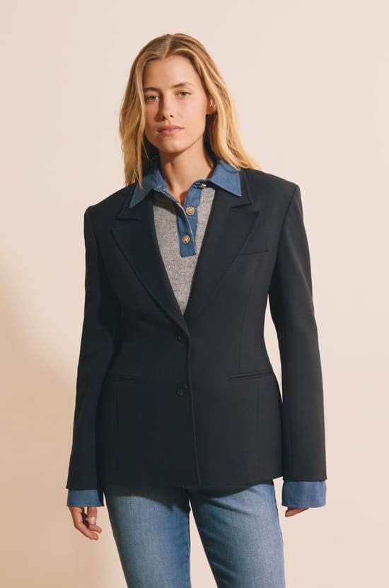 Veste blazer fluide;${refinementColor}