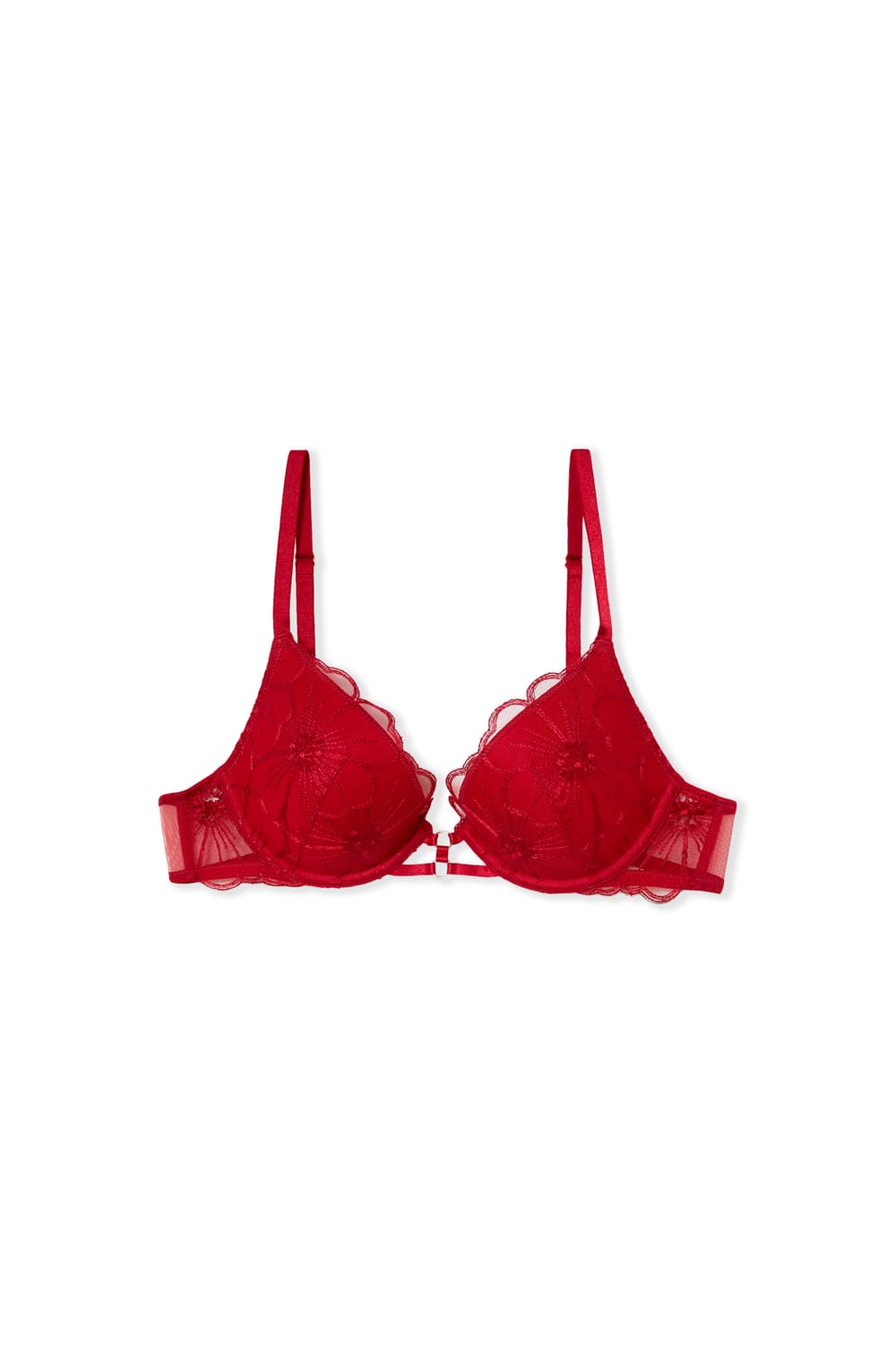 Bra No. 2 - The Plunge Push-Up with Embroidery;${refinementColor}