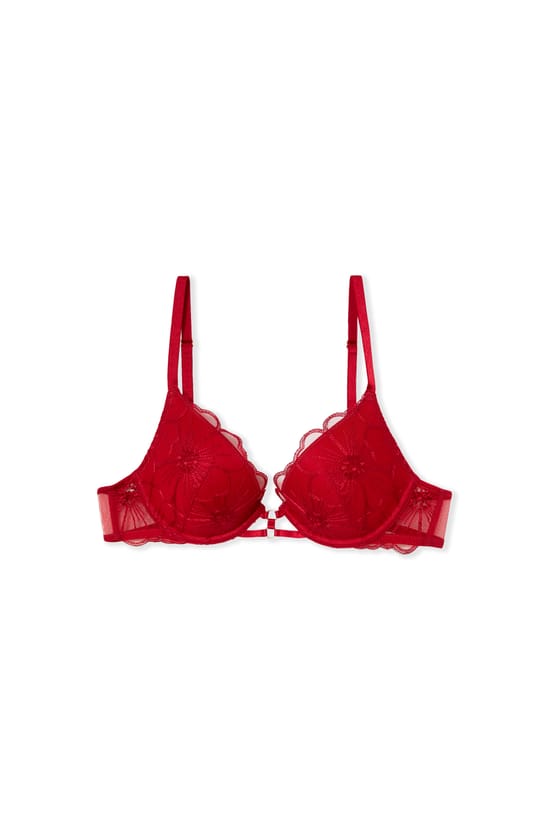 Soutien-gorge N.2 - Le push-up plongeant avec broderie;${refinementColor}