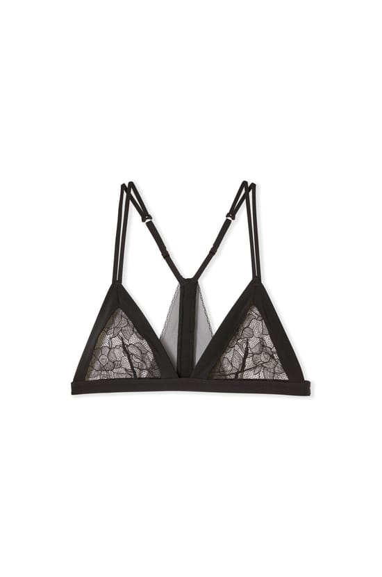 Soutien-gorge triangle sans armatures en dentelle;${refinementColor}