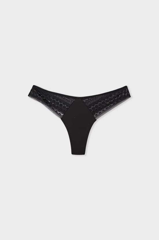  Tanga con detalles de encaje ;${refinementColor}
