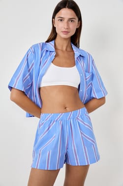 Short de pyjama rayé;${refinementColor}