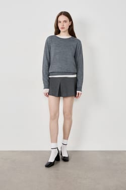 Pull manches longues avec laine;${refinementColor}