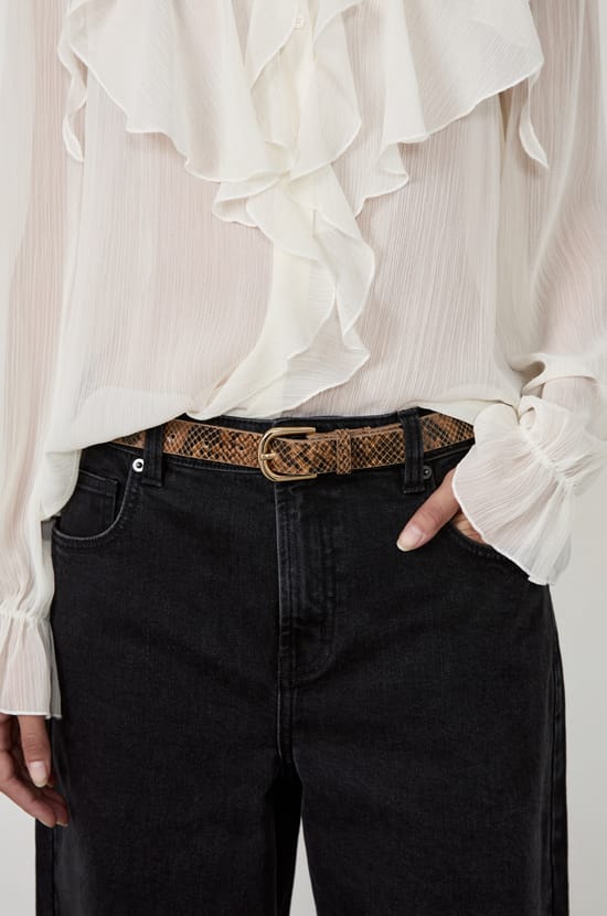 Ceinture en cuir à imprimés;${refinementColor}