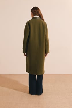Manteau long droit avec boutons;${refinementColor}