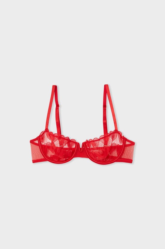 Bra N.9 - Balconette with Heart Embroidery;${refinementColor}
