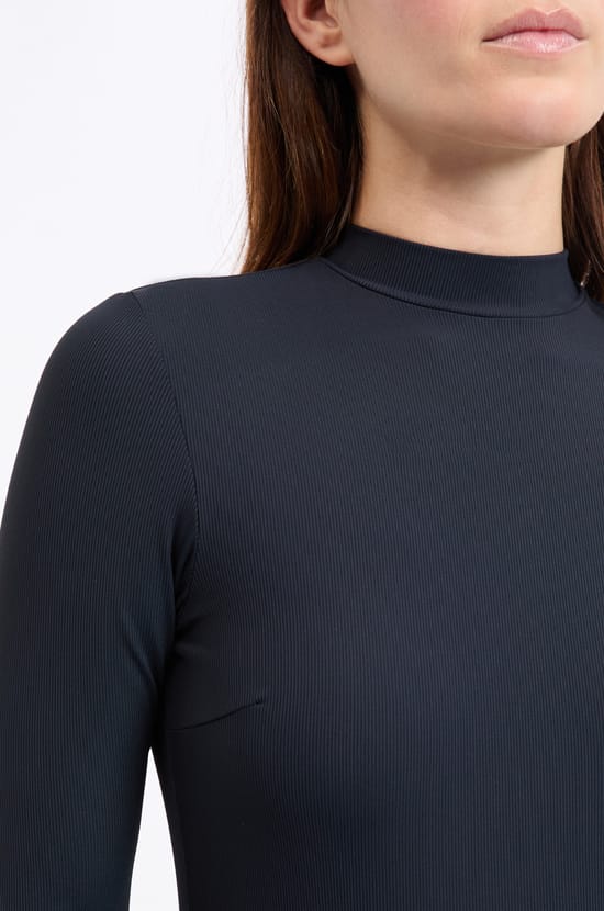 Body manches longues &agrave; dos nu;${refinementColor}