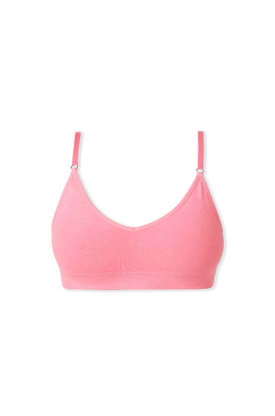 Wireless Seamless Bralette with Cotton;${refinementColor}