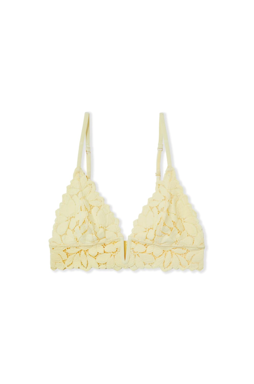 Soutien-gorge triangle avec dentelle;${refinementColor}