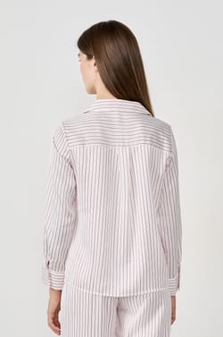 Camisa de satén a rayas;${refinementColor}