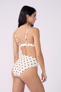 Triangle Polka Dot Bikini Top;${refinementColor}