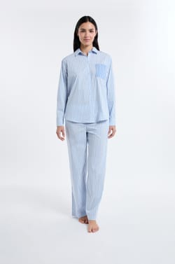 Striped Pyjama Shirt;${refinementColor}