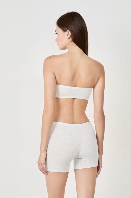 Wireless strapless bra in stretchy organic cotton;${refinementColor}