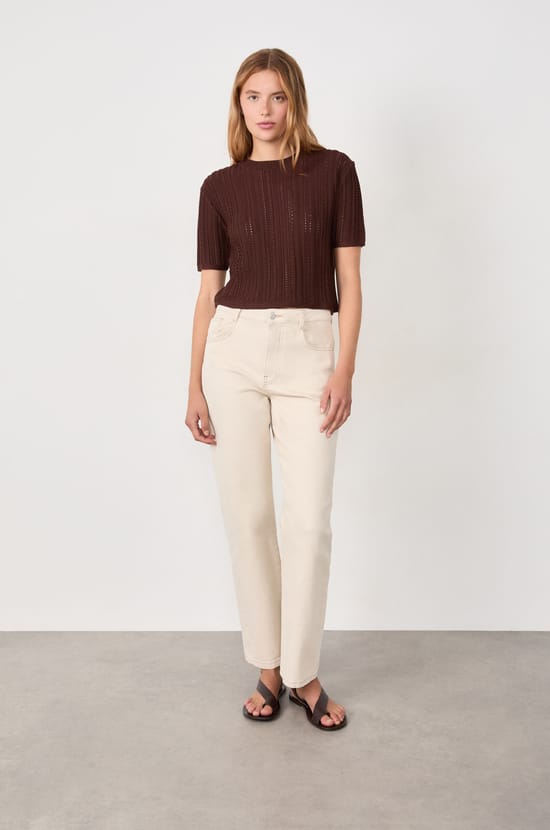 Short-sleeved sweater;${refinementColor}