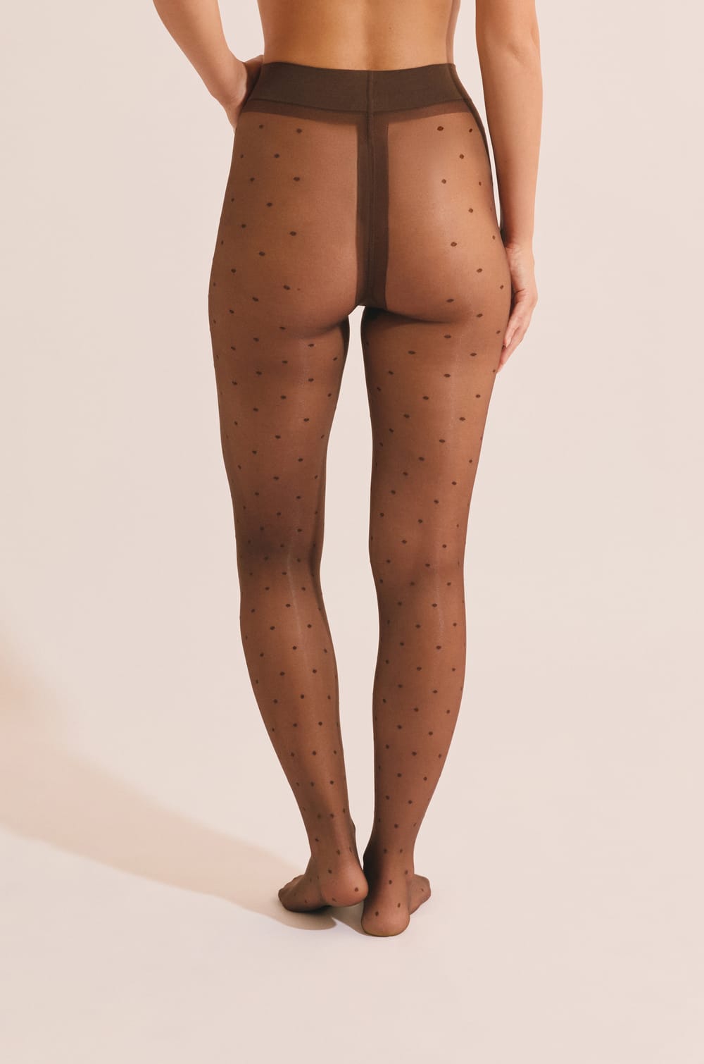 Collant transparent &agrave; pois - 15 Deniers;${refinementColor}