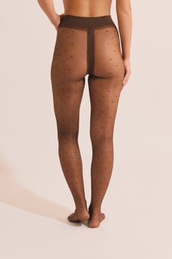 Collant transparent &agrave; pois - 15 Deniers;${refinementColor}