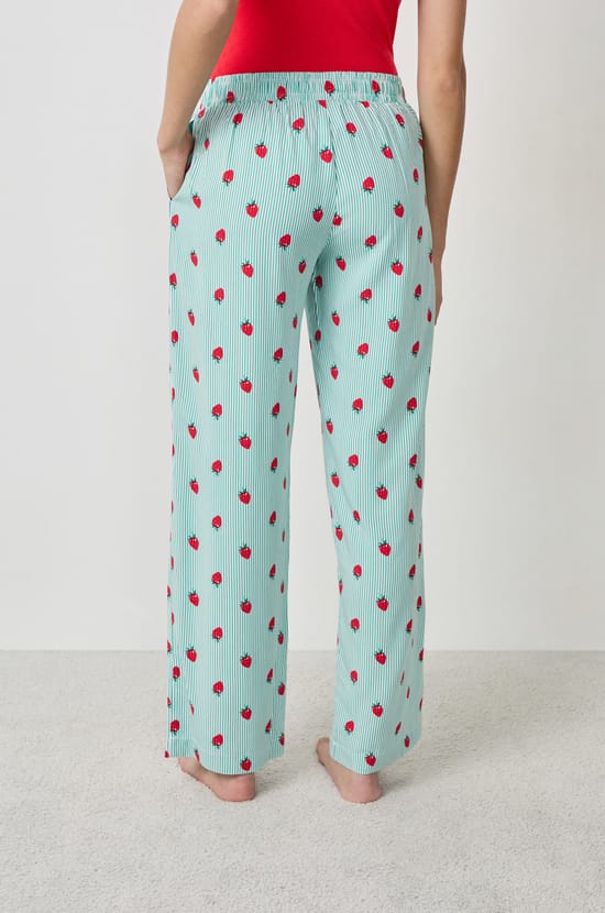 Printed Pajama Pants;${refinementColor}