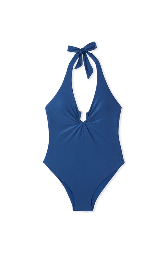 Iridescent One-Piece Swimsuit with Ring;${refinementColor}