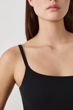 Microfibre top with built-in bralette;${refinementColor}