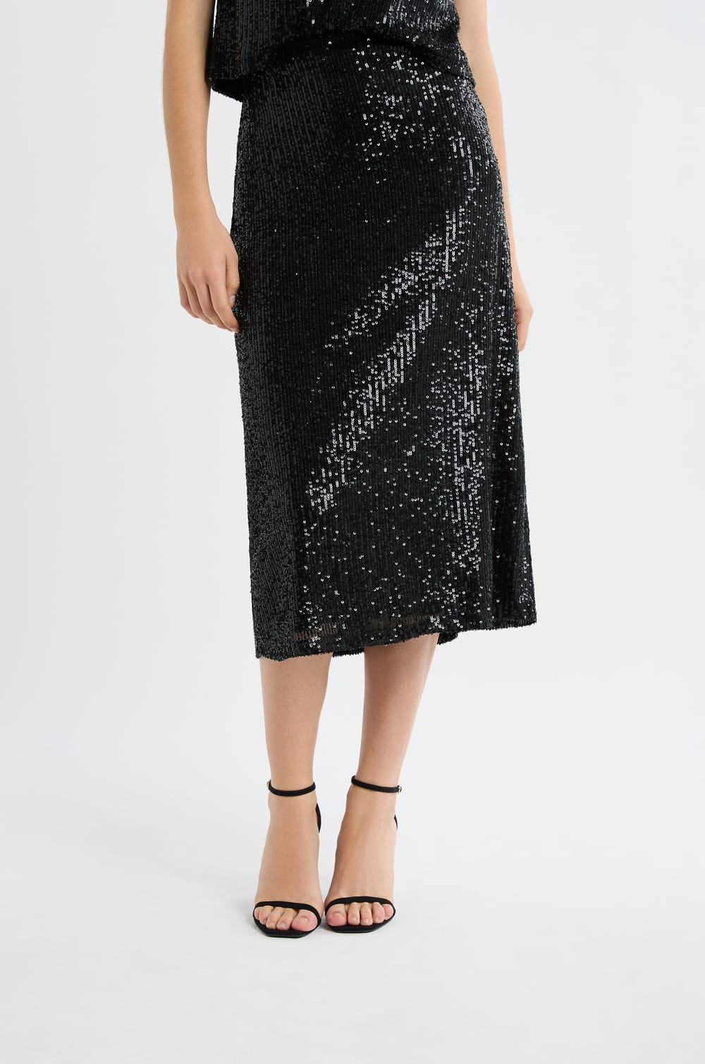 Jupe longue à sequins;${refinementColor}