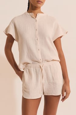 Short de pyjama en coton;${refinementColor}