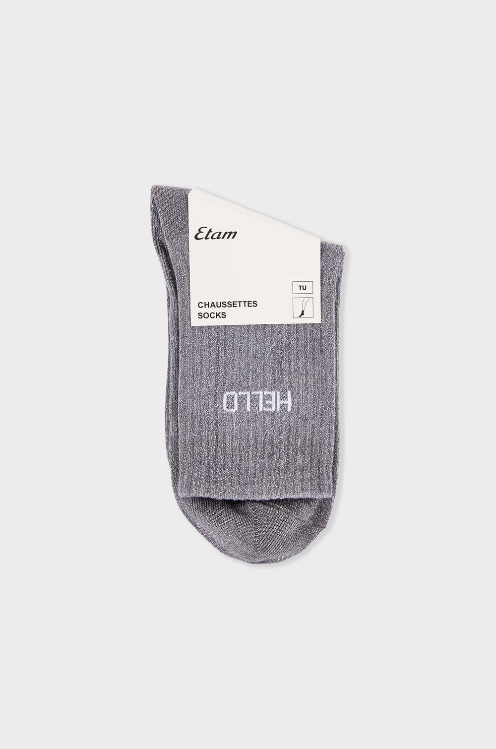 Chaussettes irrisées avec écriture;${refinementColor}