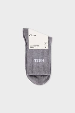 Chaussettes irrisées avec écriture;${refinementColor}