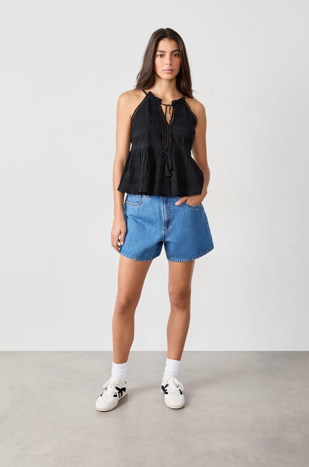 Embroidered Tank Top;${refinementColor}