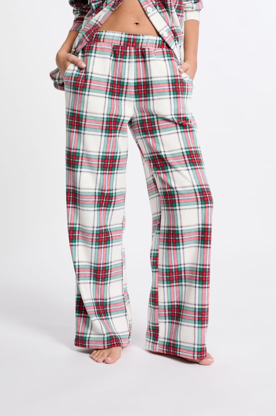 Checkered Pajama Pants;${refinementColor}