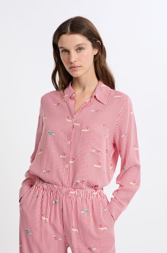 Chemise de pyjama à motifs;${refinementColor}
