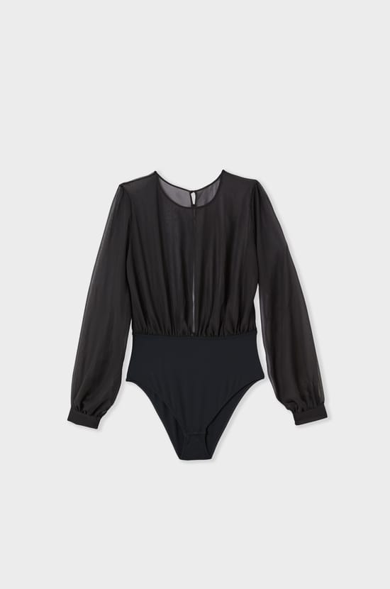 Body transparent en crepe;${refinementColor}