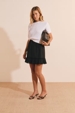 Short Cotton Skirt;${refinementColor}