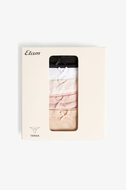 Pack of 5 microfibre tangas;${refinementColor}