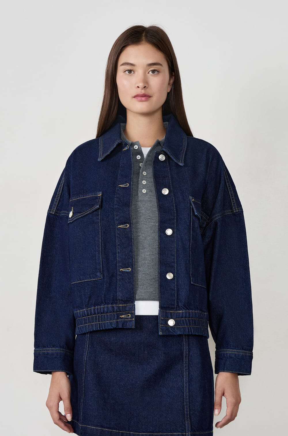 Veste en jean;${refinementColor}