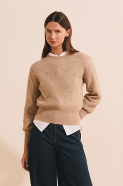 Pull manches longues avec d&eacute;tails boutons;${refinementColor}