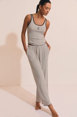 Pantalon de pyjama &agrave; rayures;${refinementColor}