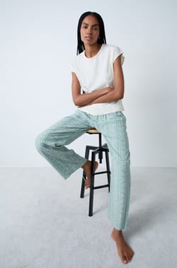 Patterned Pajama Pants;${refinementColor}