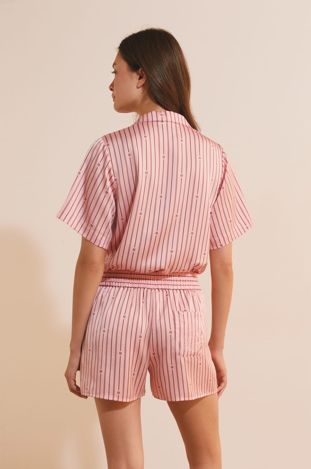 Short de pyjama &agrave; rayures;${refinementColor}