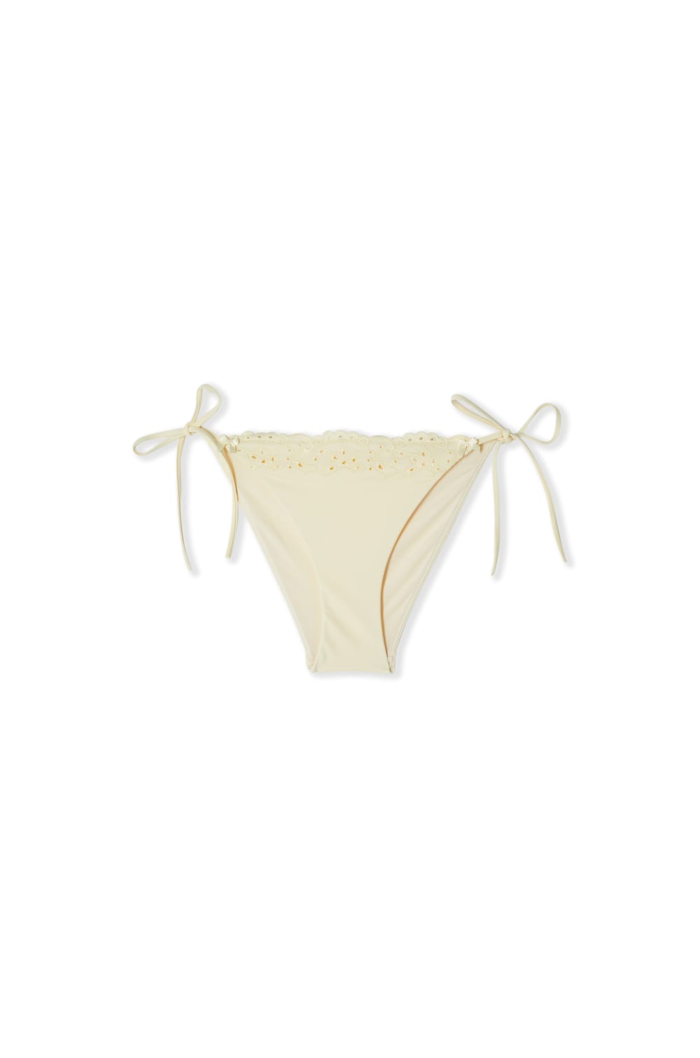 Bas de maillot de bain bikini &agrave; nouer brod&eacute;;${refinementColor}