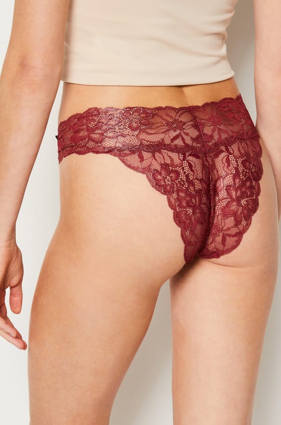 Tanga en dentelle irisé;${refinementColor}