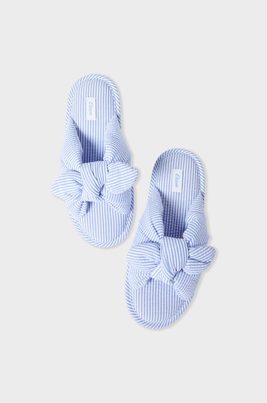 Zapatillas abiertas de rayas;${refinementColor}