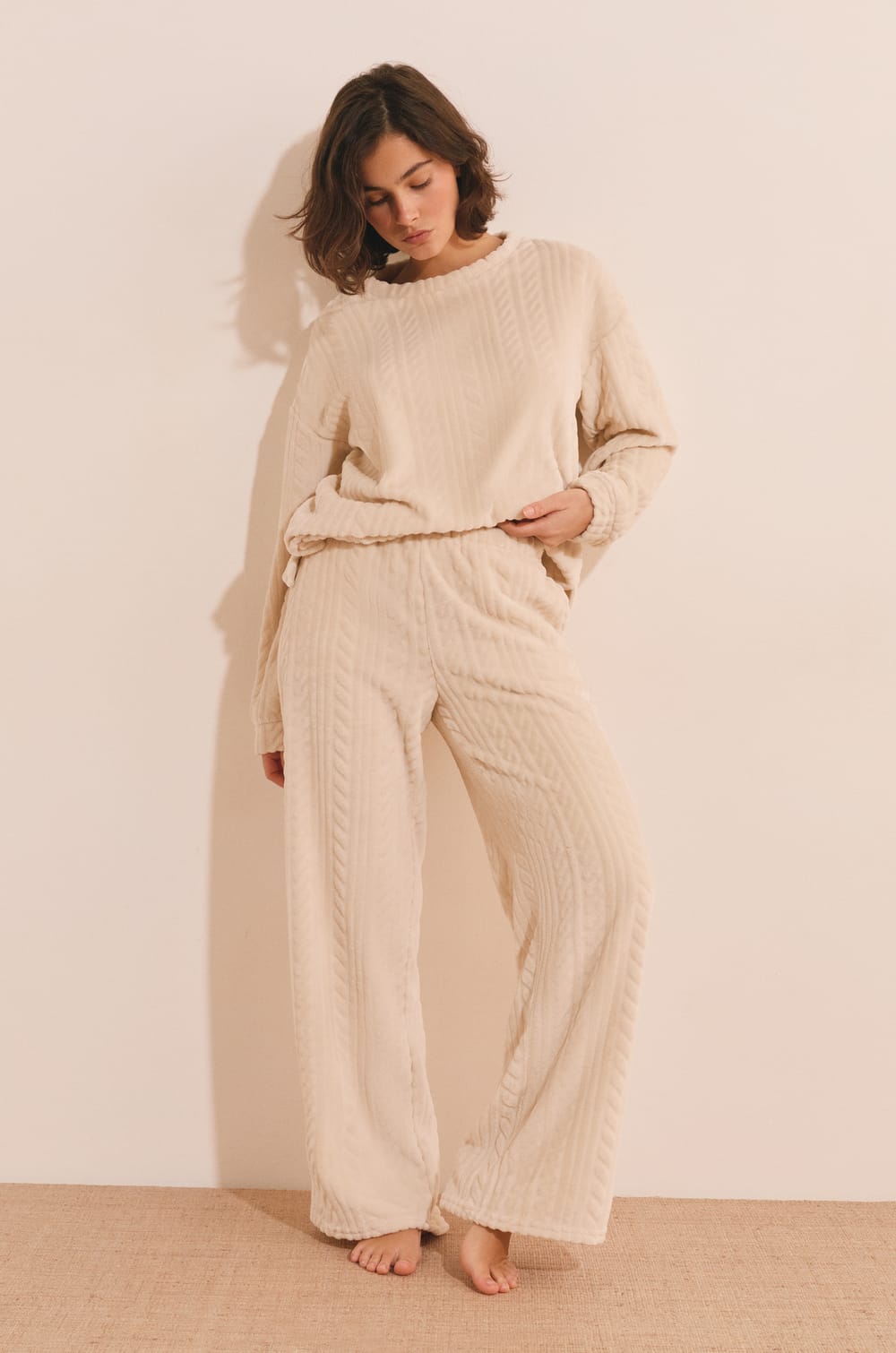 Pantalon de pyjama large;${refinementColor}
