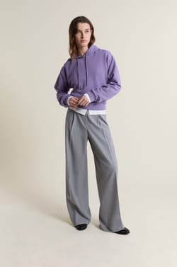 Hooded Cotton Sweatshirt;${refinementColor}