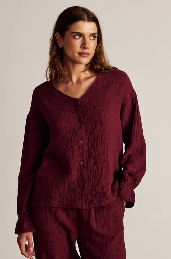 Chemise de pyjama en coton;${refinementColor}