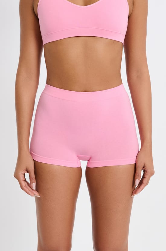 Short boyleg sans coutures avec coton;${refinementColor}