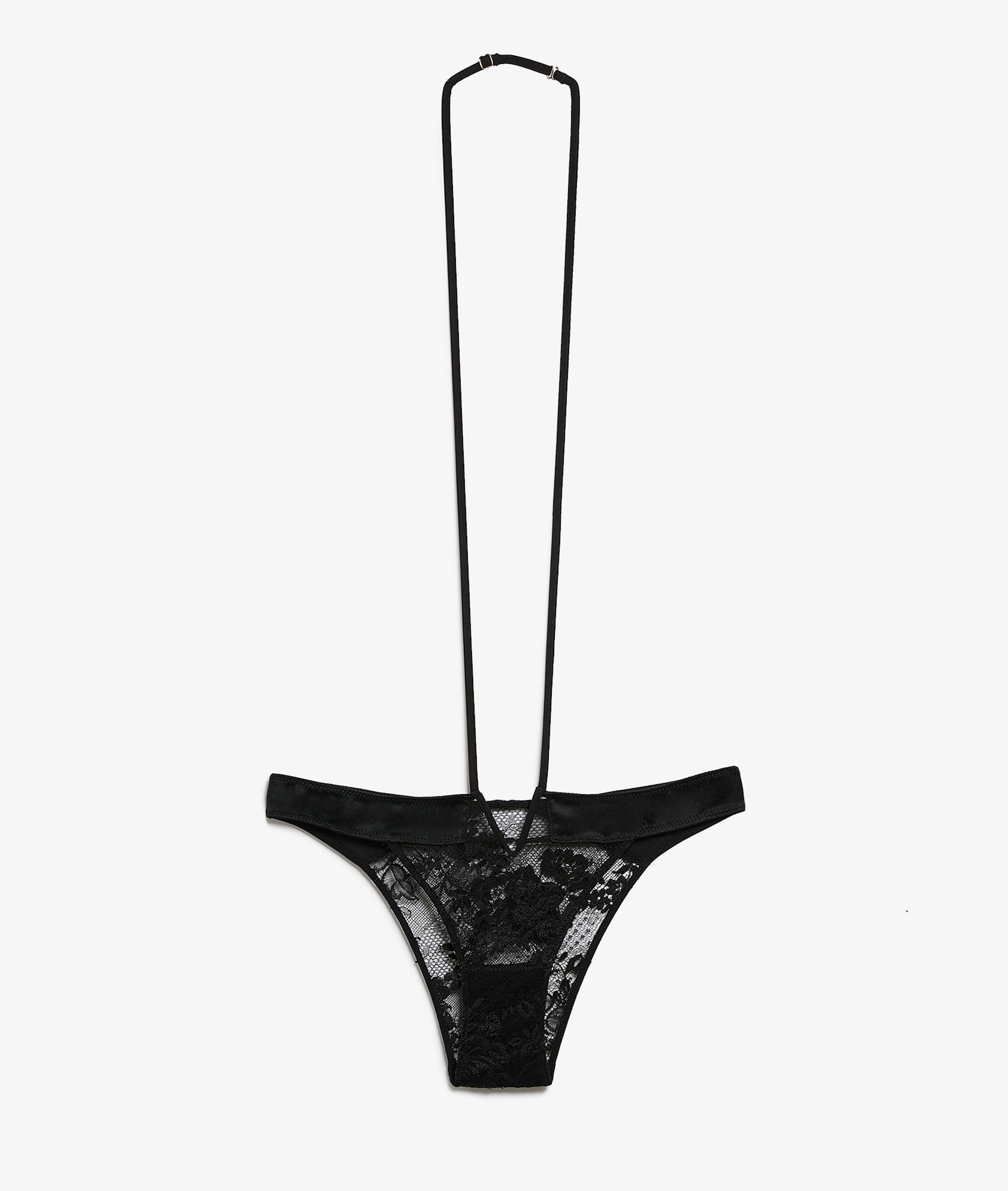 French Lace Tanga - DENTELLEANDME - NOIR - ETAM
