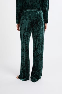 Pantalon de pyjama effet velours;${refinementColor}