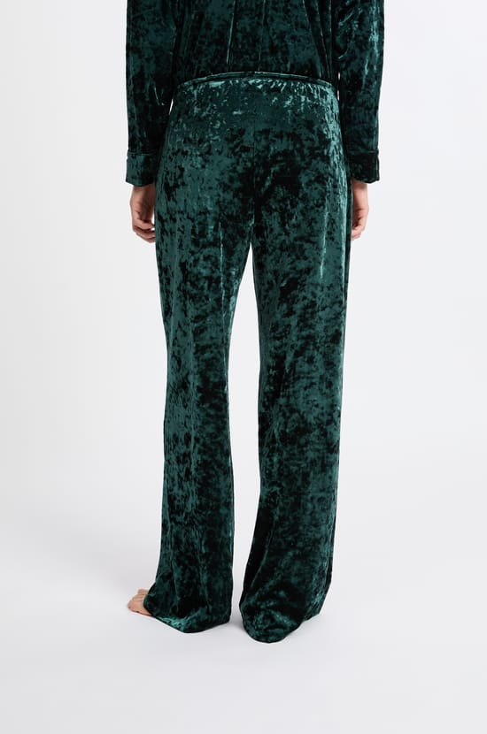 Pantalon de pyjama effet velours;${refinementColor}