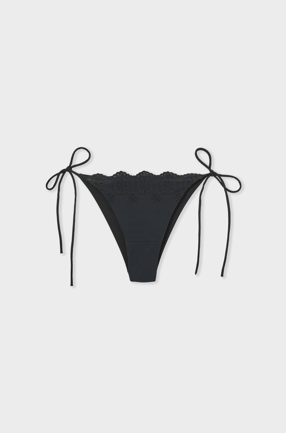 Bikini brésilien à nouer bas de maillot avec broderies;${refinementColor}