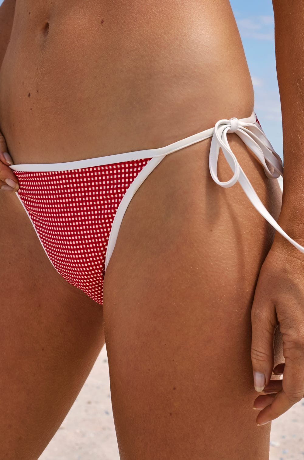 Tie Bikini Bottom with Patterns;${refinementColor}